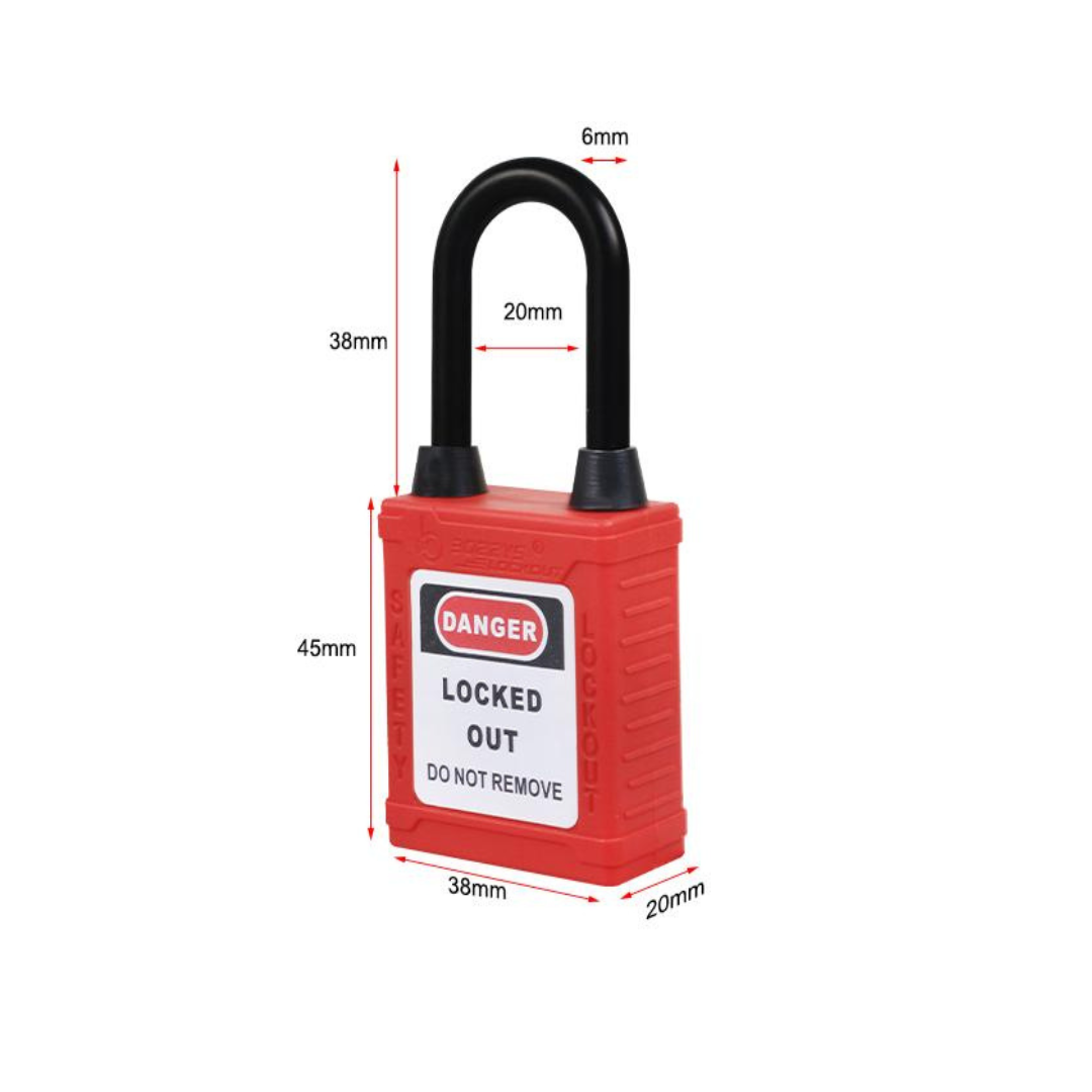 Dustproof Nylon Shackle Safety Padlock