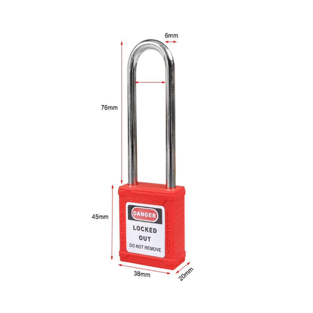Long Steel Shackle Safety Padlock